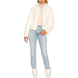 Superdown Cream faux fur Teddy Jacket